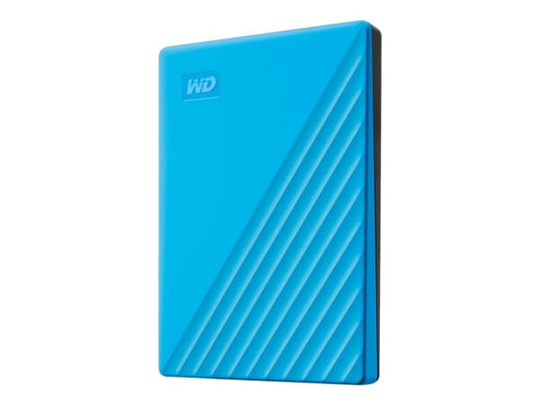 WD My Passport WDBYVG0020BBL - Harddisk - kryptert - 2 TB - ekstern (bærbar) - USB 3.2 Gen 1 - 256-bit AES - blå
