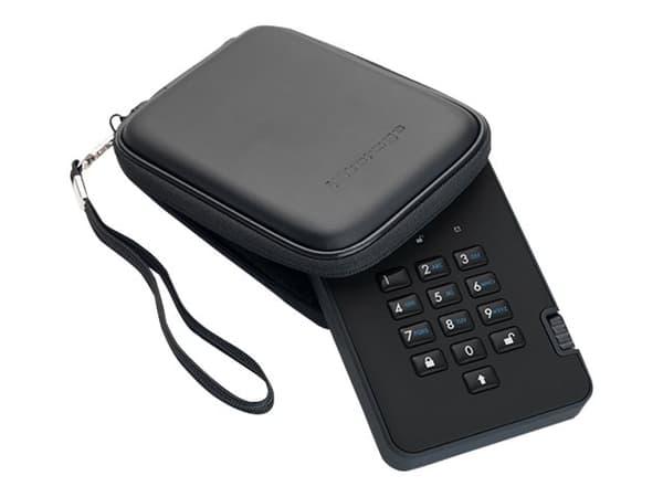 iStorage diskAshur² - SSD - kryptert - 1 TB - ekstern (bærbar) - USB 3.1 - FIPS 197, 256-bit AES-XTS - fantomsvart - TAA-samsvar