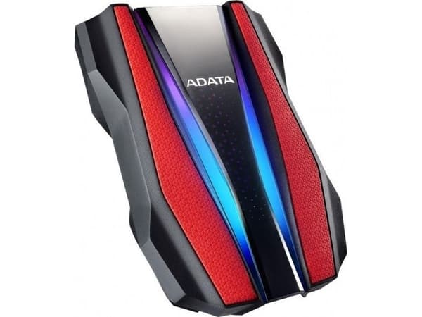 ADATA HD770G - Hårddisk - krypterad - 1 TB - extern (bärbar) - USB 3.2 Gen 1 - 256-bitars AES - röd