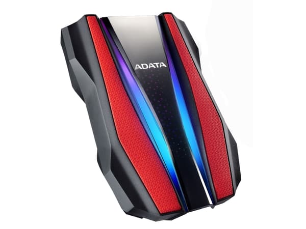 ADATA HD770G - Hårddisk - krypterad - 1 TB - extern (bärbar) - USB 3.2 Gen 1 - 256-bitars AES - röd