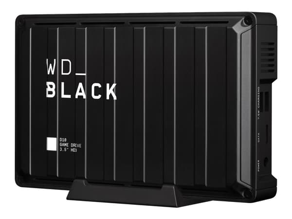 Western Digital D10, 8000 GB, 3.2 Gen 2 (3.1 Gen 2), 7200 RPM, Musta, Valkoinen