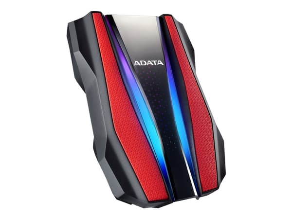 ADATA HD770G - Harddisk - kryptert - 2 TB - ekstern (bærbar) - USB 3.2 Gen 1 - 256-bit AES - rød