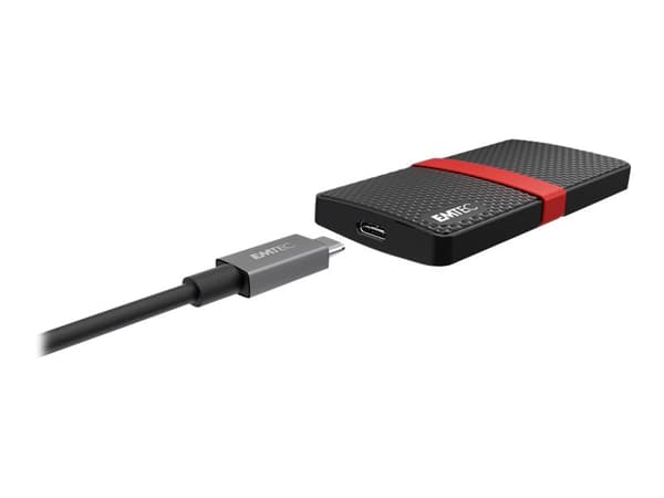EMTEC SSD Power Plus X200 - SSD - 1 TB - extern (portabel) - USB 3.2 Gen 1 (USB-C kontakt)