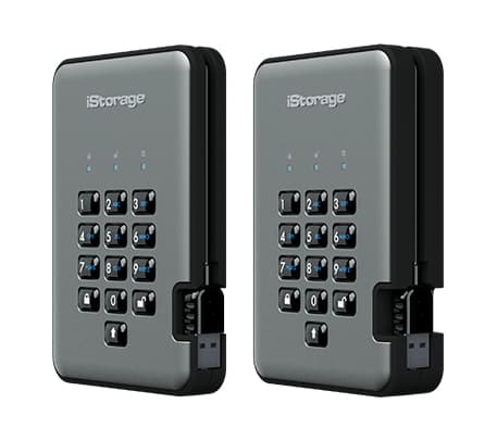 iStorage diskAshur PRO2 , 5 TB, 3.2 Gen 1 (3.1 Gen 1), Svart