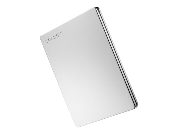 Toshiba Canvio Slim - Hårddisk - 1 TB - extern (bärbar) - 2,5" - USB 3.2 Gen 1 - silver