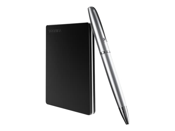 Toshiba Canvio Slim - Hårddisk - 1 TB - extern (bärbar) - 2,5" - USB 3.2 Gen 1 - sortering