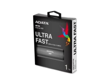 ADATA SE760 - SSD - 256 GB - extern (bärbar) - USB 3.2 Gen 2 (USB-C stikforbindelse) - titan grå