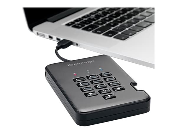 iStorage diskAshur PRO² - Harddisk - kryptert - 4 TB - ekstern (bærbar) - USB 3.1 - FIPS 197, 256-bits SHA, 256-bit AES-XTS - TAA-samsvar