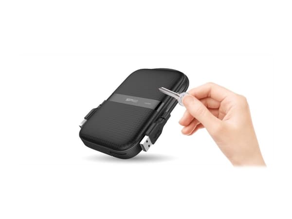 SILICON POWER Armor A60 - Harddisk - 1 TB - ekstern (bærbar) - 2.5" - USB 3.2 Gen 1 - svart