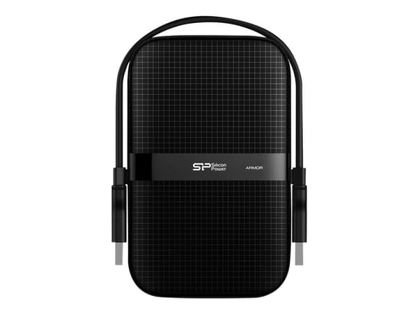 SILICON POWER Armor A60 - Harddisk - 2 TB - ekstern (bærbar) - 2.5" - USB 3.2 Gen 1 - svart