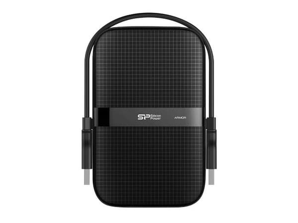 SILICON POWER Armor A60 - Harddisk - 2 TB - ekstern (bærbar) - 2.5" - USB 3.2 Gen 1 - svart