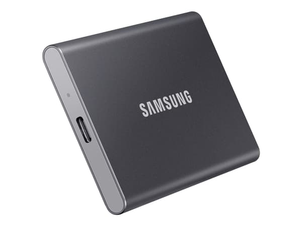 Samsung T7 MU-PC2T0T - SSD - krypterat - 2 TB - extern (portabel) - USB 3.2 Gen 2 (USB-C kontakt) - 256 bitars AES - Titan gray
