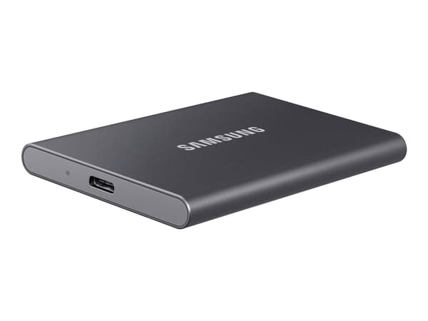 Samsung T7 MU-PC2T0T - SSD - krypterat - 2 TB - extern (portabel) - USB 3.2 Gen 2 (USB-C kontakt) - 256 bitars AES - Titan gray