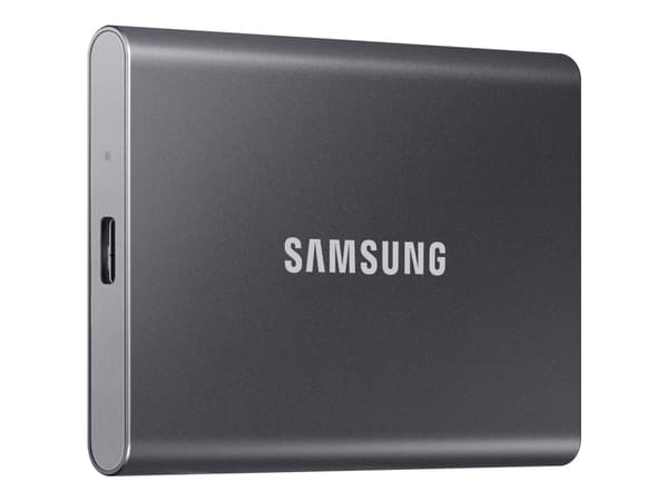 Samsung T7 MU-PC2T0T - SSD - krypterat - 2 TB - extern (portabel) - USB 3.2 Gen 2 (USB-C kontakt) - 256 bitars AES - Titan gray