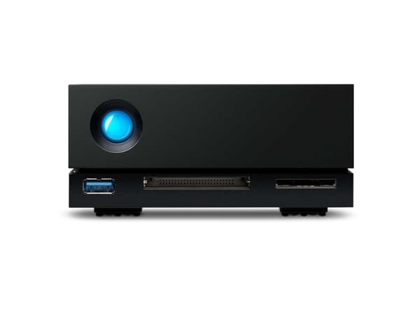 LaCie 1big Dock STHS4000800 - Harddiskarray - 4 TB - 1 brønner (SATA-600) - HDD 4 TB x 1 - Thunderbolt 3, USB 3.1 (ekstern) - med 5-års Rescue Data R