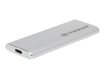 Transcend ESD240C - SSD - 240 GB - ekstern (bærbar) - M.2 - USB 3.1 Gen 2 (USB-C kontakt) - sølv