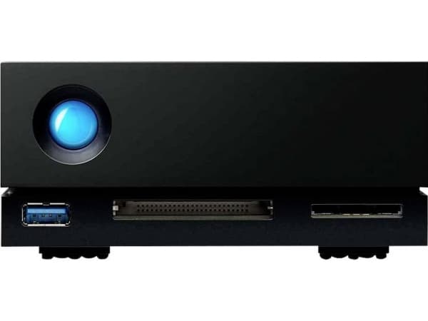 LaCie 1big Dock STHS10000800 - Harddiskarray - 10 TB - 1 brønner (SATA-600) - HDD 10 TB x 1 - Thunderbolt 3, USB 3.1 (ekstern) - med 5-års Rescue Dat