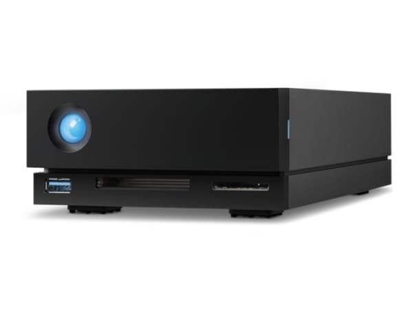 LaCie 1big Dock STHS10000800 - Harddiskarray - 10 TB - 1 brønner (SATA-600) - HDD 10 TB x 1 - Thunderbolt 3, USB 3.1 (ekstern) - med 5-års Rescue Dat