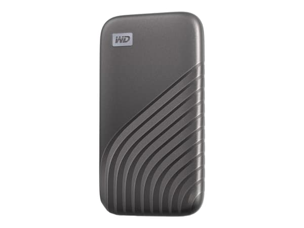 WD My Passport SSD WDBAGF0020BGY - SSD - krypterat - 2 TB - extern (portabel) - USB 3.2 Gen 2 (USB-C kontakt) - 256 bitars AES - rymdgrå