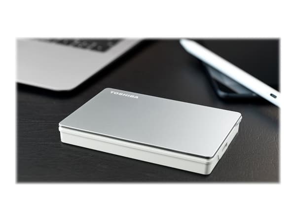 Toshiba Canvio Flex - Hårddisk - 4 TB - extern (bärbar) - 2,5" - USB 3.2 Gen 1 - silver