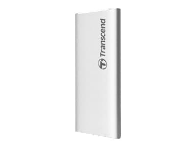 Transcend ESD240C - SSD - 120 GB - ekstern (bærbar) - M.2 - USB 3.1 Gen 2 (USB-C kontakt) - sølv