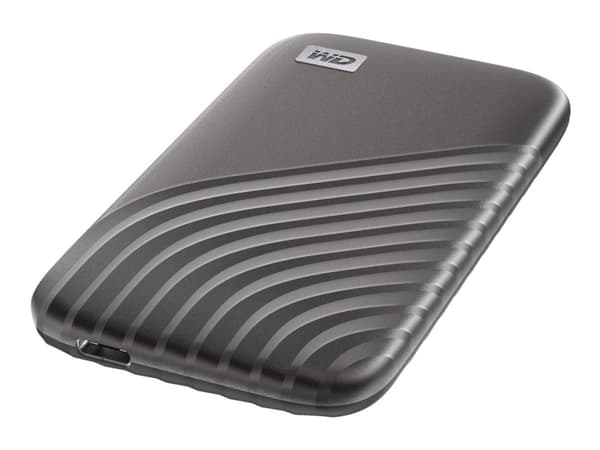 WD My Passport SSD WDBAGF5000AGD - SSD - kryptert - 500 GB - ekstern (bærbar) - USB 3.2 Gen 2 (USB-C kontakt) - 256-bit AES - gull