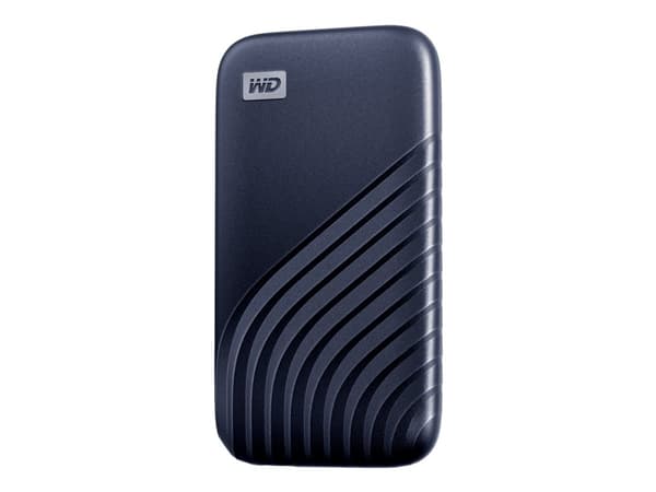 WD My Passport SSD WDBAGF0020BBL - SSD - kryptert - 2 TB - ekstern (bærbar) - USB 3.2 Gen 2 (USB-C kontakt) - 256-bit AES - midnattsblå