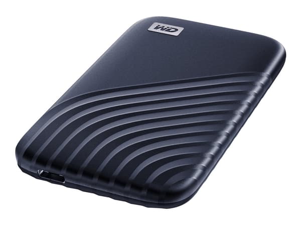WD My Passport SSD WDBAGF0020BBL - SSD - kryptert - 2 TB - ekstern (bærbar) - USB 3.2 Gen 2 (USB-C kontakt) - 256-bit AES - midnattsblå