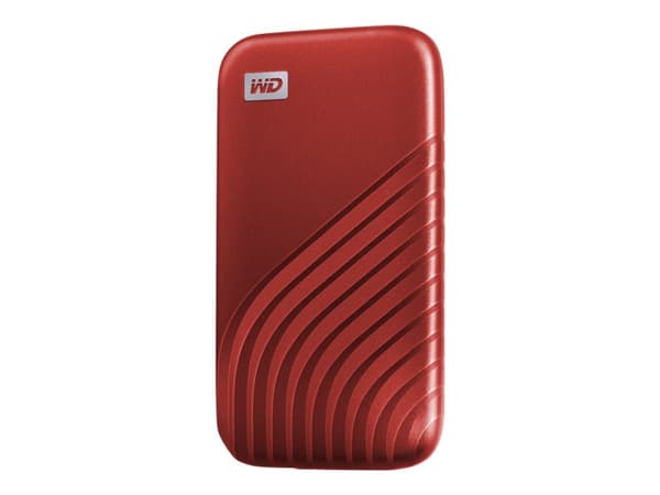WD My Passport SSD WDBAGF0020BRD - SSD - krypterat - 2 TB - extern (portabel) - USB 3.2 Gen 2 (USB-C kontakt) - 256 bitars AES - röd