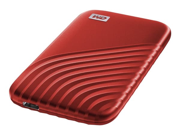WD My Passport SSD WDBAGF0020BRD - SSD - krypterat - 2 TB - extern (portabel) - USB 3.2 Gen 2 (USB-C kontakt) - 256 bitars AES - röd