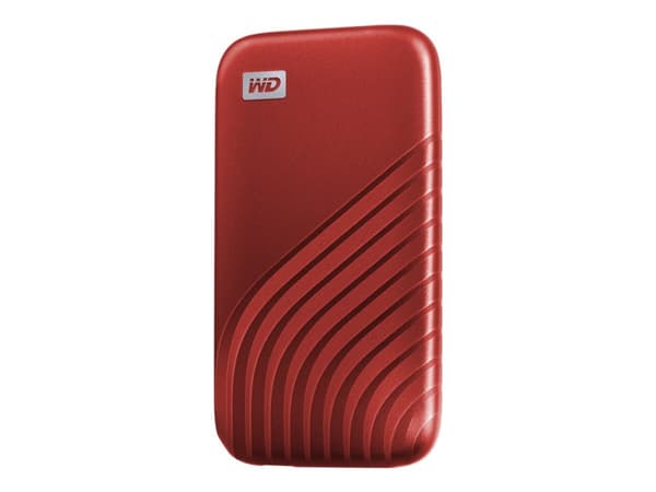 WD My Passport SSD WDBAGF0020BRD - SSD - krypterat - 2 TB - extern (portabel) - USB 3.2 Gen 2 (USB-C kontakt) - 256 bitars AES - röd