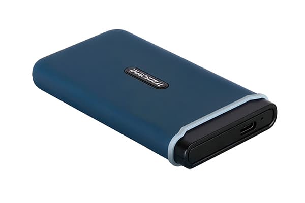 Transcend ESD370C - SSD - 1 TB - extern (bärbar) - USB 3.2 Gen 2 (USB-C stikforbindelse) - marineblå