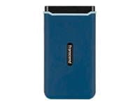 Transcend ESD370C - SSD - 1 TB - extern (bärbar) - USB 3.2 Gen 2 (USB-C stikforbindelse) - marineblå