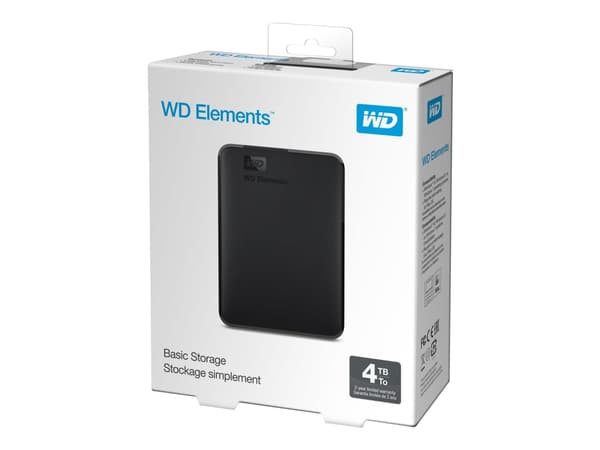 WD Elements Portable WDBU6Y0040BBK - Harddisk - 4 TB - ekstern (bærbar) - USB 3.0