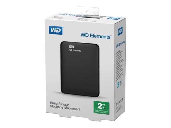 WD Elements Portable WDBU6Y0020BBK - Hårddisk - 2 TB - extern (portabel) - USB 3.0