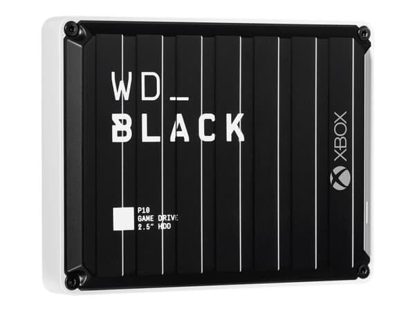 WD_BLACK P10 Game Drive for Xbox One WDBA6U0020BBK - Harddisk - 2 TB - ekstern (bærbar) - USB 3.2 Gen 1 - svart med hvit pynt