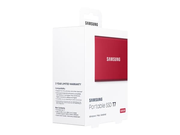 Samsung Portable SSD T7 500 GB Röd
