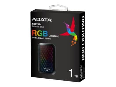 ADATA SE770G - SSD - 1 TB - extern (portabel) - USB 3.2 Gen 2 (USB-C kontakt) - svart