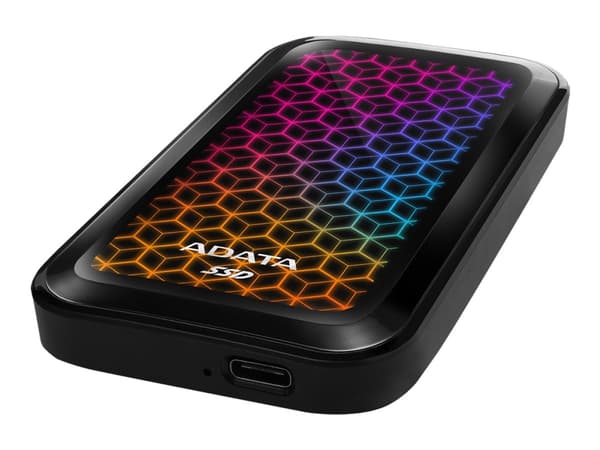 ADATA SE770G - SSD - 1 TB - extern (portabel) - USB 3.2 Gen 2 (USB-C kontakt) - svart