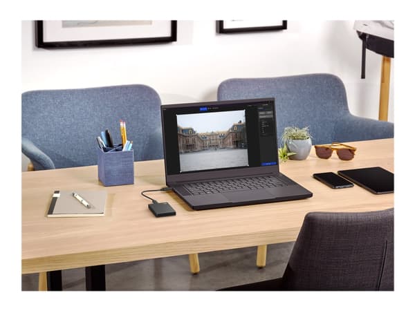 Seagate One Touch SSD STKG1000400 - SSD - 1 TB - ekstern (bærbar) - USB 3.0 (USB-C kontakt) - svart - med Seagate Rescue Data Recovery
