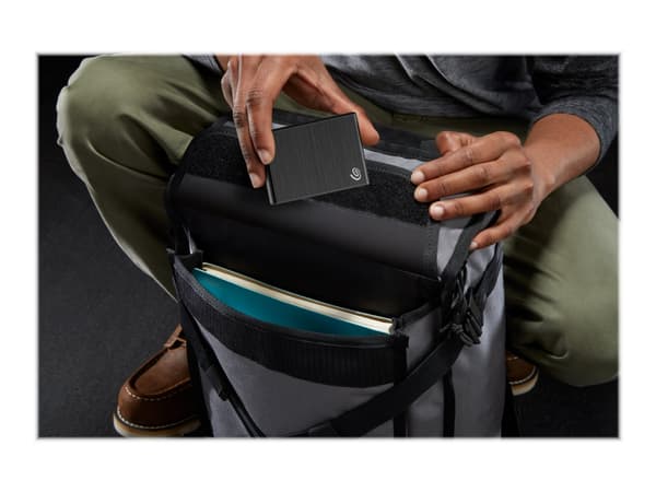 Seagate One Touch SSD STKG2000400 - SSD - 2 TB - extern (bärbar) - USB 3.0 (USB-C stikforbindelse) - sort - med Seagate Rescue Data Recovery