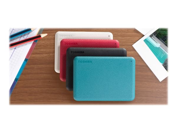 Toshiba Canvio Advance - Hårddisk - 1 TB - extern (bärbar) - 2,5" - USB 3.2 Gen 1 - grön