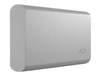 LaCie Portable SSD STKS1000400 - SSD - 1 TB - extern (bärbar) - USB (USB-C stikforbindelse) - månesølv - med Seagate Rescue Data Recovery