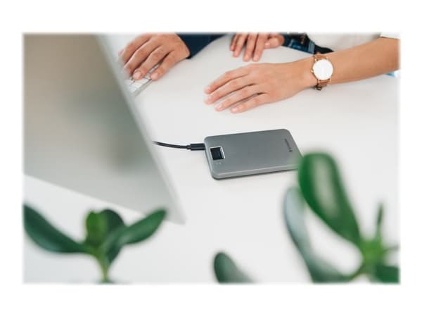 Verbatim Executive Fingerprint Secure - Harddisk - kryptert - 1 TB - ekstern (bærbar) - USB 3.2 Gen 1 (USB-C kontakt) - 256-bit AES