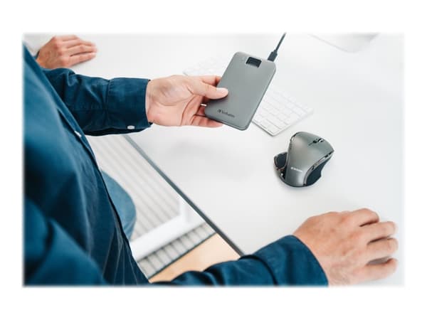 Verbatim Executive Fingerprint Secure - Harddisk - kryptert - 1 TB - ekstern (bærbar) - USB 3.2 Gen 1 (USB-C kontakt) - 256-bit AES