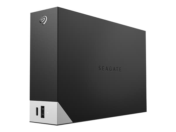 Seagate One Touch with hub STLC10000400 - Hårddisk - 10 TB - extern (stationär) - USB 3.0 - sort - med Seagate Rescue Data Recovery