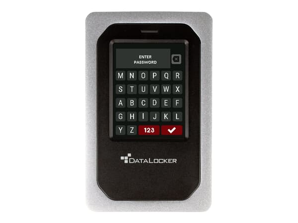 DataLocker DL4 FE - Harddisk - kryptert - 500 GB - ekstern (bærbar) - USB 3.2 (USB-C kontakt) - FIPS 140-2 Level 3, 256-bit AES-XTS - TAA-samsvar