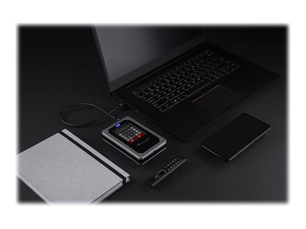 DataLocker DL4 FE - Harddisk - kryptert - 500 GB - ekstern (bærbar) - USB 3.2 (USB-C kontakt) - FIPS 140-2 Level 3, 256-bit AES-XTS - TAA-samsvar