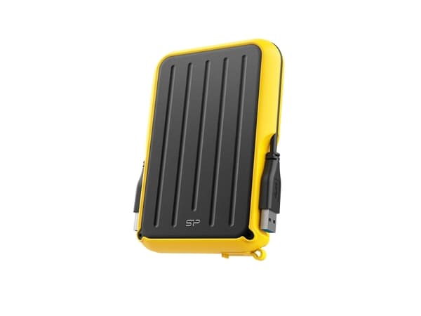 SILICON POWER Armor A66 - Harddisk - 4 TB - ekstern (bærbar) - USB 3.2 Gen 1 - svart/gul