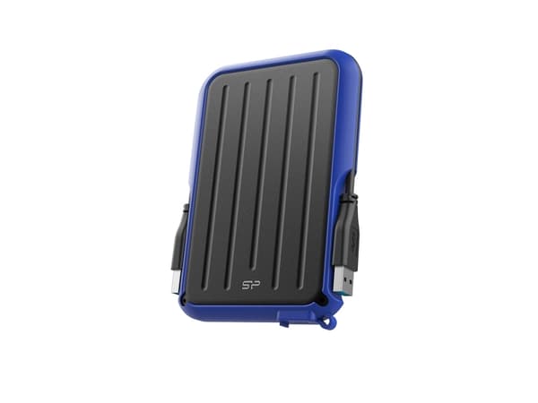 SILICON POWER Armor A66 - Harddisk - 2 TB - ekstern (bærbar) - USB 3.2 Gen 1 - svart/blå
